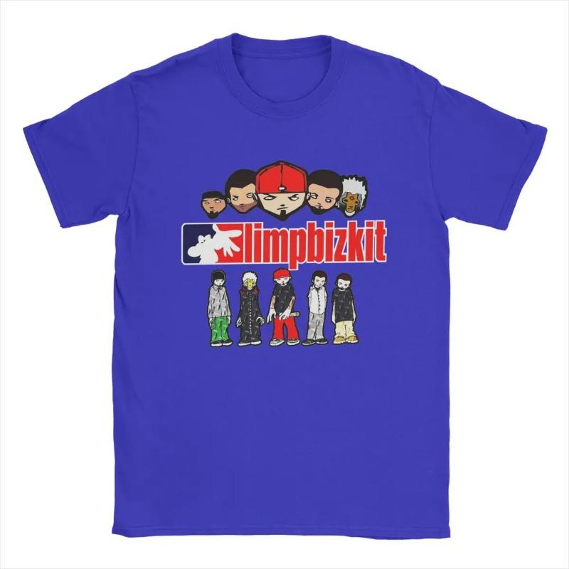 Niesamowity T-shirt Limp Bizkit Męski Zabawny Bawełniany T-shirt Okrągły Dekolt Krótki Rękaw T-shirt Odzież Dla Dorosłych Koszulka