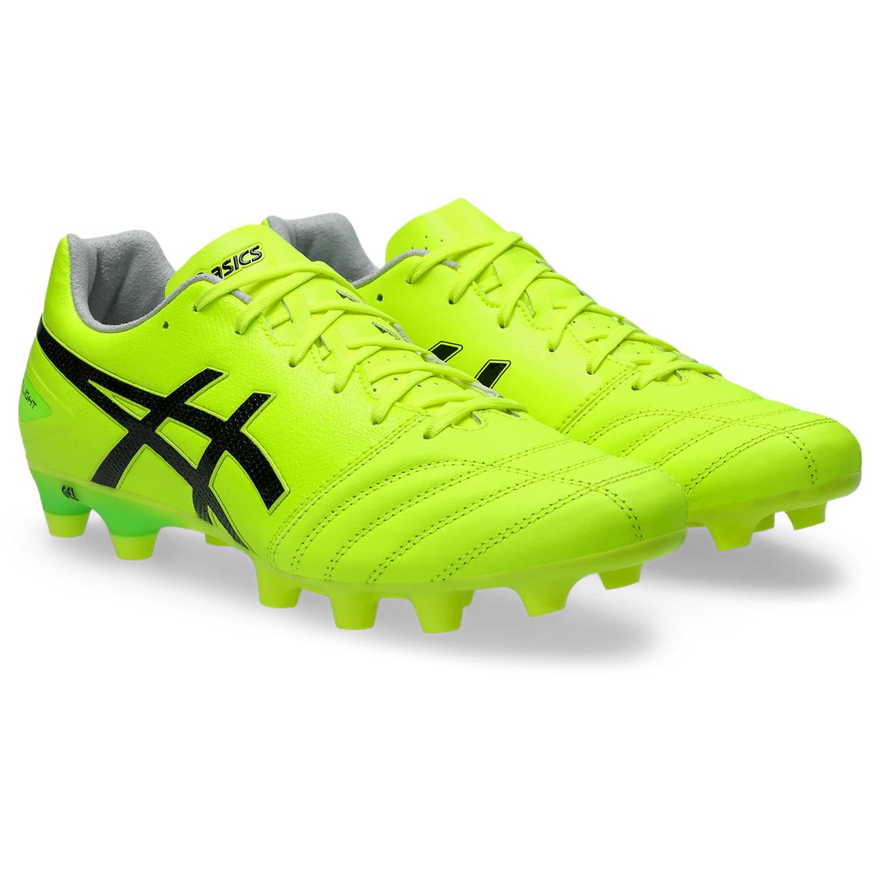 ASICS DS LIGHT PRO 1103A110 Soccer 750 Size 3E Cleats, Unisex, (Safety Yellow/Black), 26.5 cm,