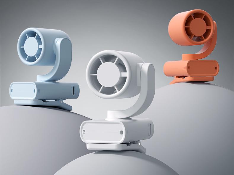 High-Speed Portable Mini Fan: 180° Adjustable Handheld Turbine with Umbrella Clip