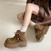 Early Autumn New Fashion Platform Boots Versatile Casual Women's Shoes Lace-up Heightening Big Boots
