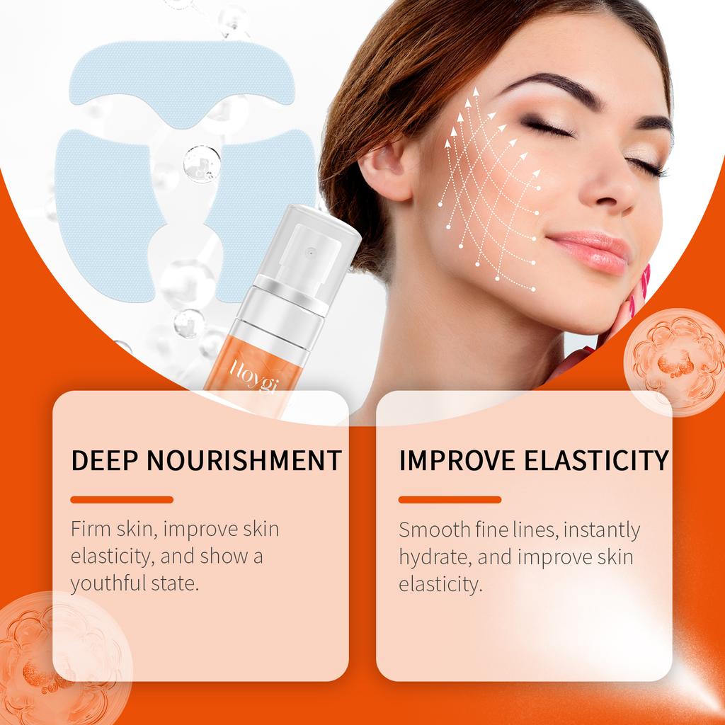 Nano Soluble Collagen Face Mask Serum Spray Set Wrinkle Repair Face Filler Increase Skin Elasticity Brightening Skin Care Set