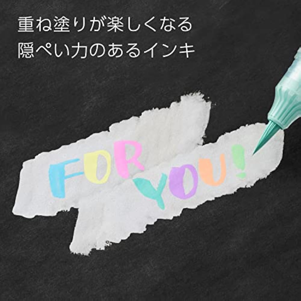 Pentel Color Brush Pens Milky Blush Pastel Mint Green 5 pcs XGFH-PD