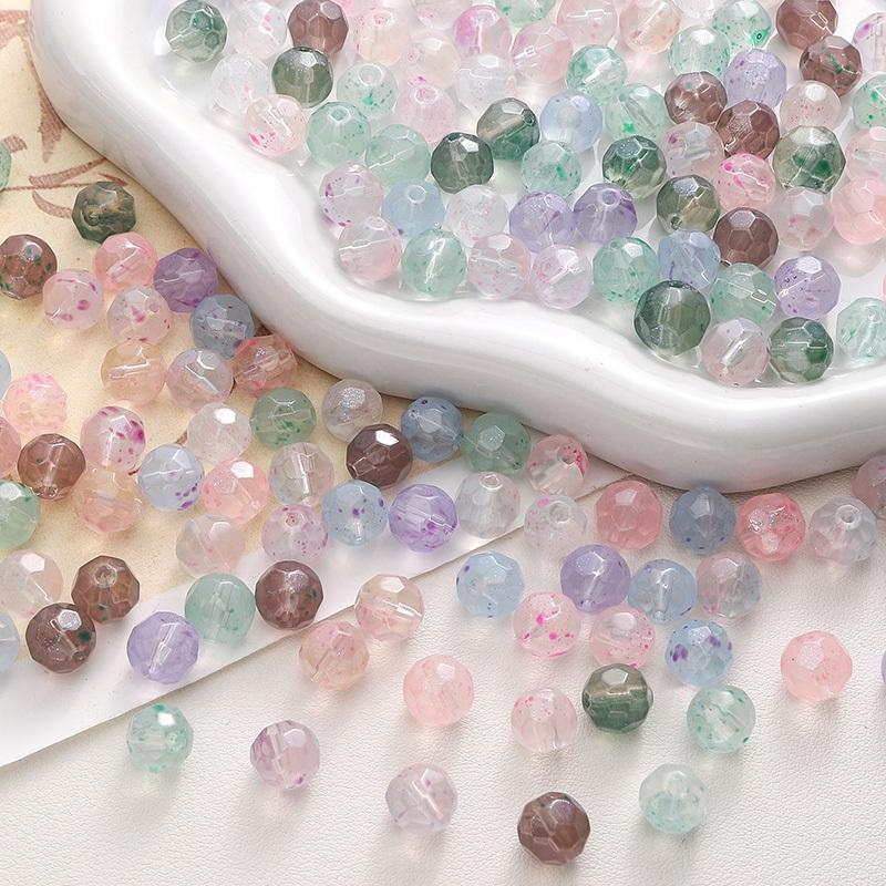 [10mm] Colorful Faceted Round Beads Glass Ball Beads DIY Jewelry Bracelet Accessories