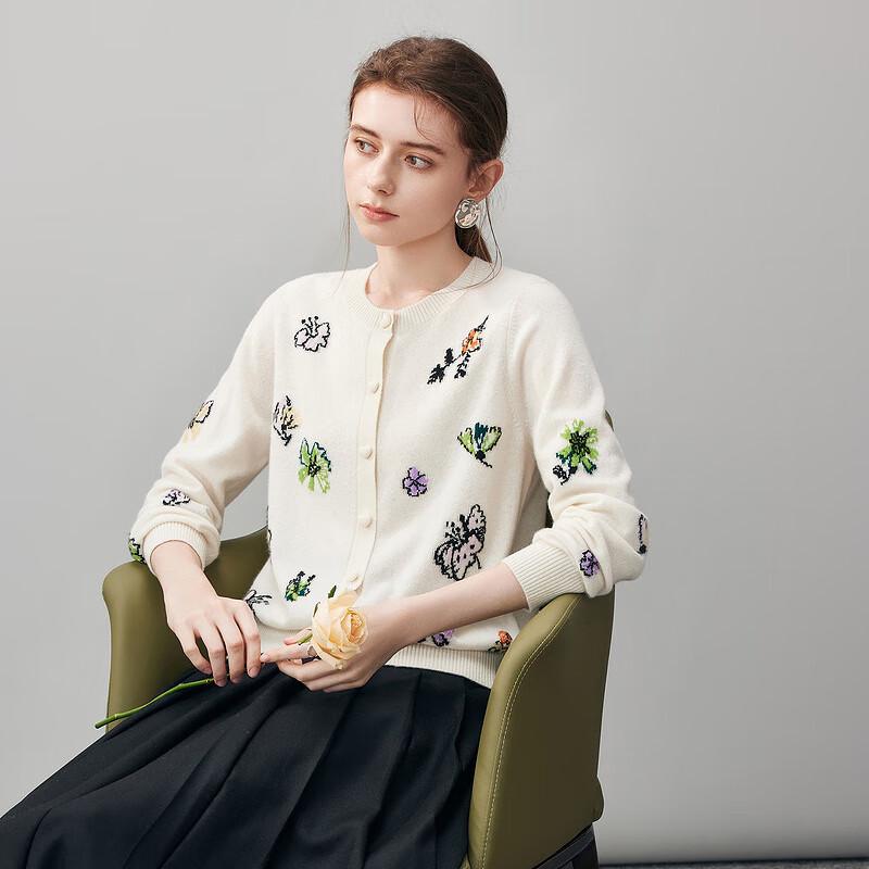 

Женский кашемировый кардиган Komengboka премиум-класса с круглым вырезом 2XL