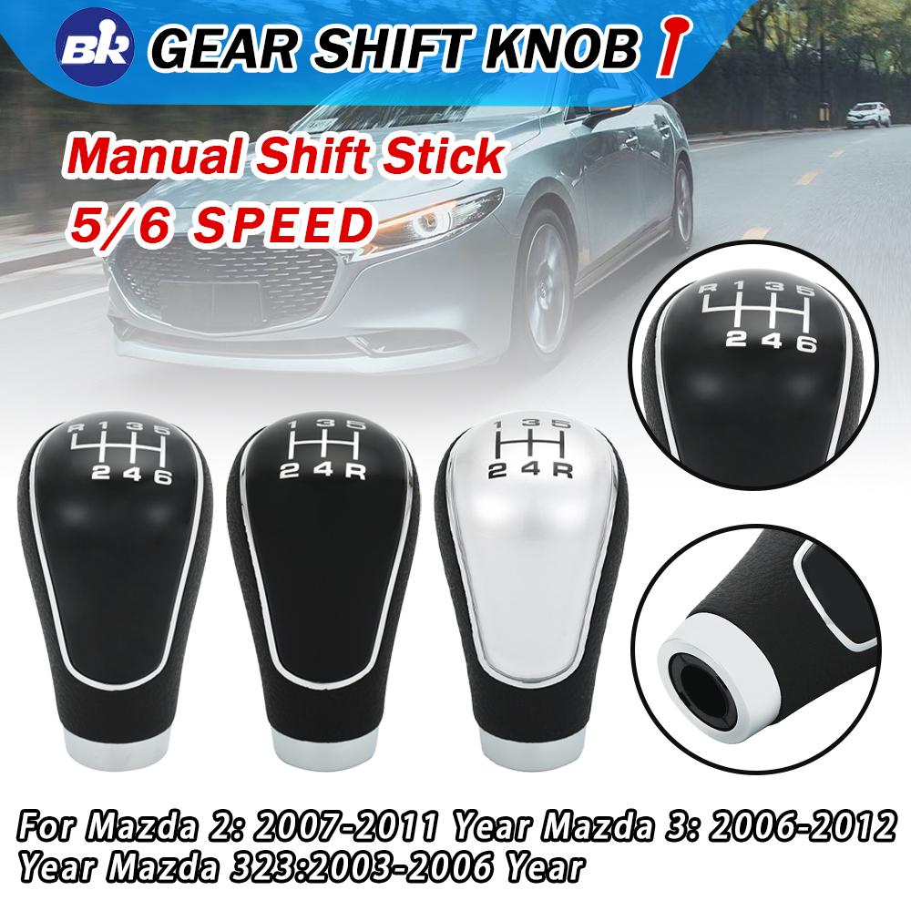 High-quality Car 5/6 Speed Manual Transmission For Mazda 2/3/323/6/3 BK 2006-2012 Gear Shift Handle ABS Lever Gear Shift Knob