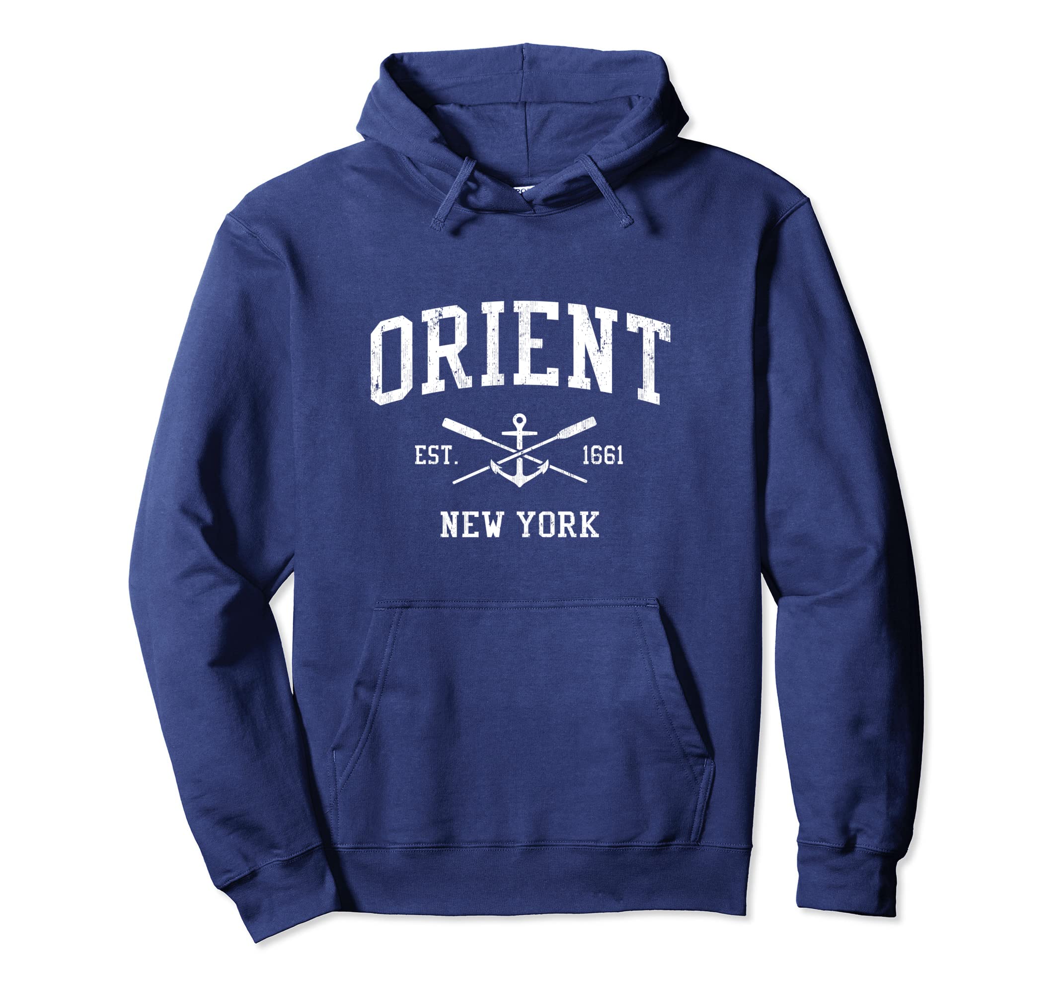 

Orient NY Vintage Cross Oar Boat Anchor Sports Hoodie & синий
