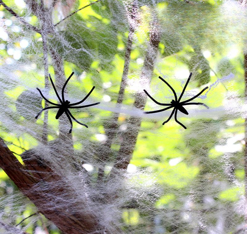 

10 шт. декорации для сцены Хэллоуин бар дом с привидениями праздничная атмосфера реквизит паутина паутина шелк веселый паук хлопок 1pcs белый