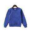260G Kids Terry Cotton Round Neck Drop Shoulder Sweatshirt - Solid Color, Long Sleeve Pullover.