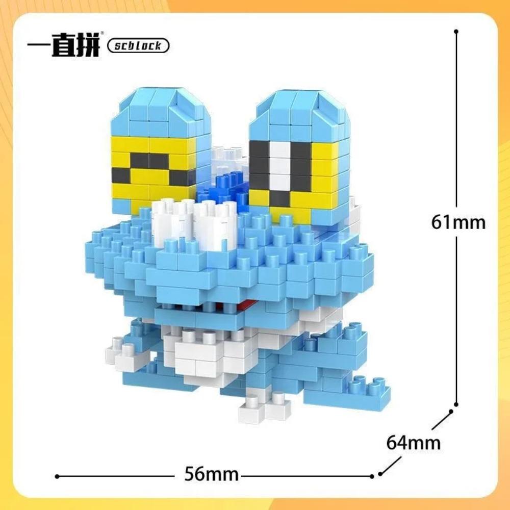 Pokemon Building Blocks Small Cartoon Mini Block Pikachu Charizard Eevee Mewtwo Anime Assemble Action Model Dolls Boys Toys