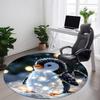 1PC Penguin Lights Office Round Area Rug, Indoor Mat Suitable ForOffice, Under Office Chairs Bedroom Living Room Home Decor, Room Deco, D135