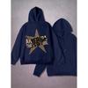 Casual Loose Hooded Sweater Fashion Print