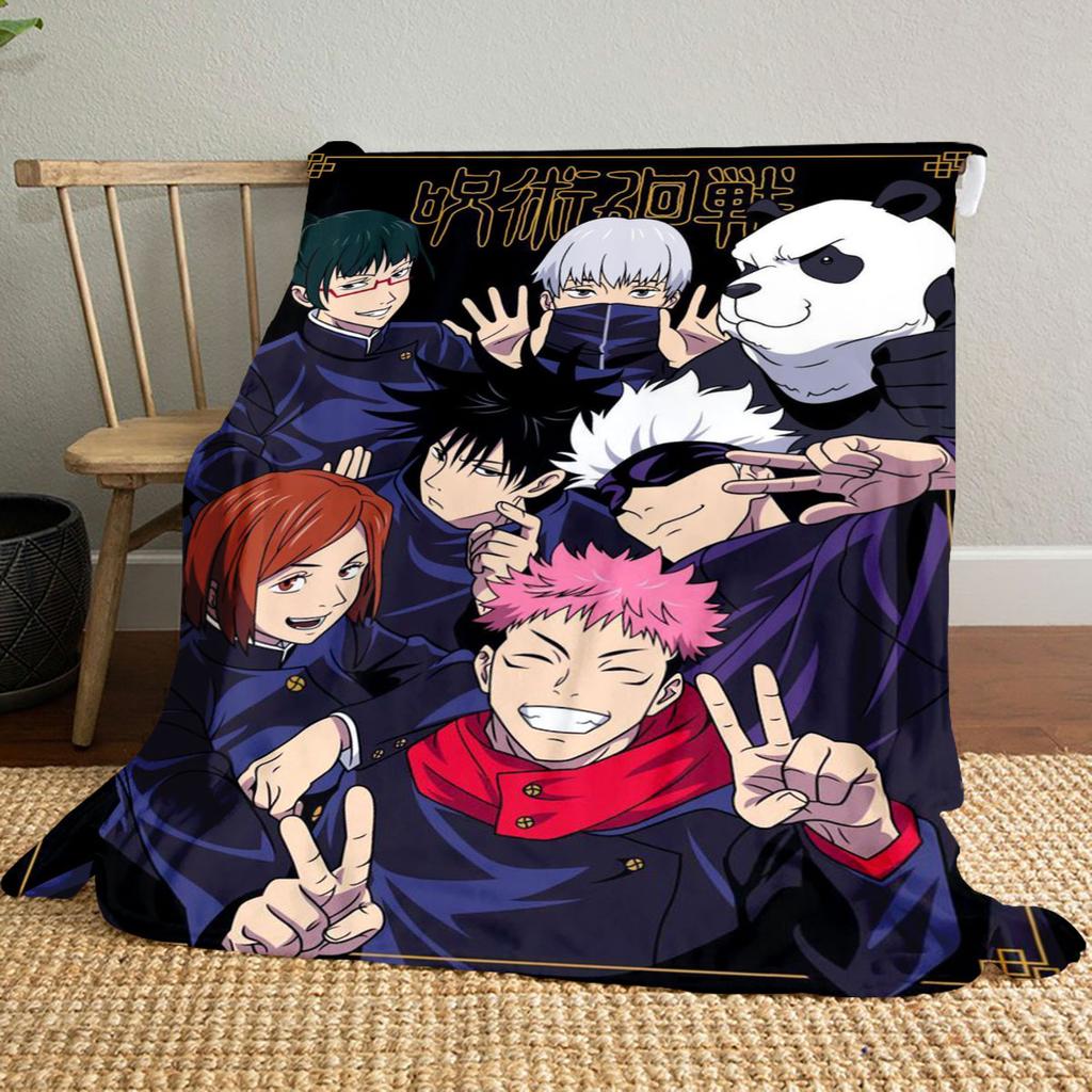 The Jujutsu Kaisen Patterned Blanket Is Perfect for Bedding or Any Other Occasion, Making It A Perfect Gift Choice.
