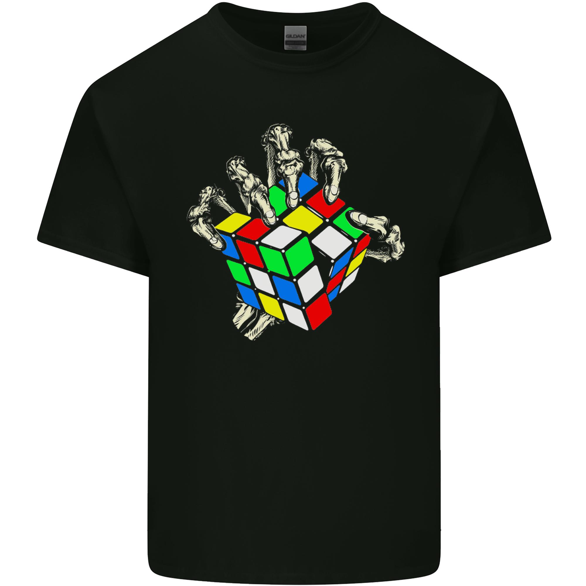 Skeleton Hand With a Retro Puzzle 80s Unisexs Light Cotton TShirt S
