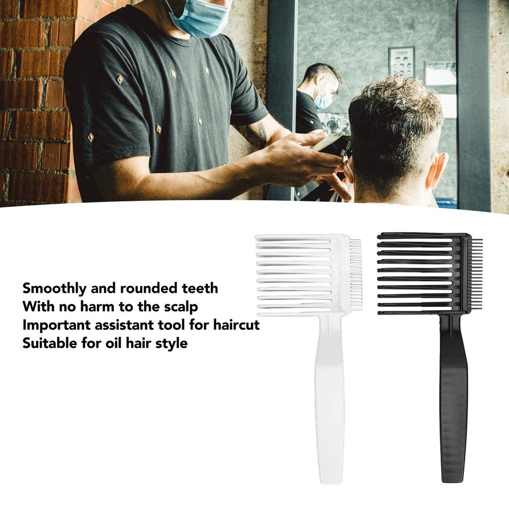 2pcs Professional Hair Cutting Comb Rounded Teeth Barber Fade Combs for Hair Salon