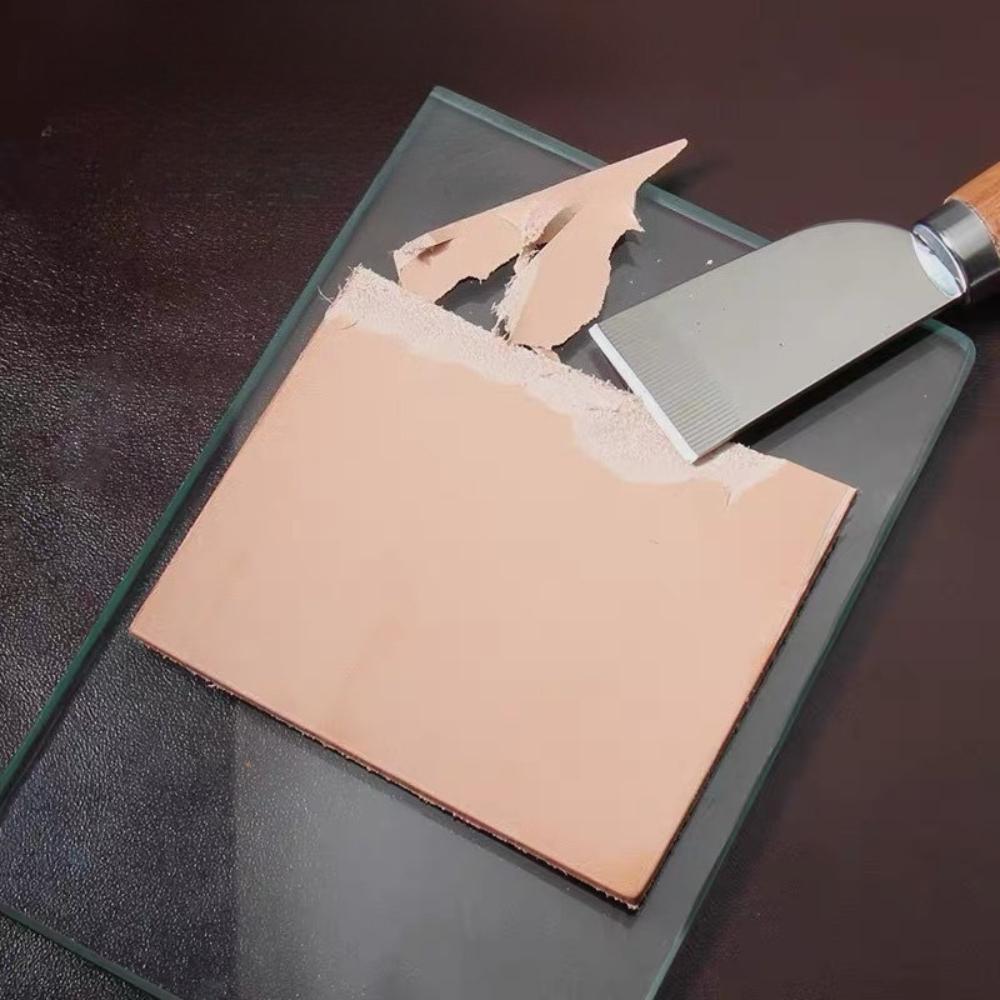 Leathercraft High-Strength Tempered Glass Pad Tools, Handmade Diy Polishing Board, Diy Handcrafted Glass Scraping Plate