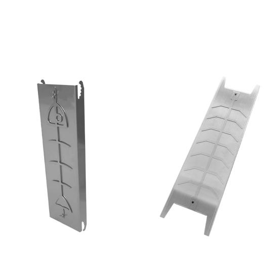 Stainless Steel Salmon Grill Holder 180 Degrees Rotating Fish BBQ Grilling Plate for Camping Backyard Evenly Grilled Meat Rack for Gas Charcoal