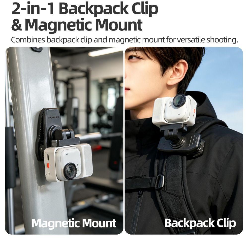 Magnetic Camera Backpack Mount Wall Mount Bracket for Insta360 GO Ultra Action Camera Accessories