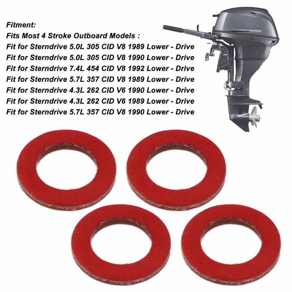 20PCS 90430‑08020‑00 Oil Drain Plug Gasket Seal Oil Plug Gasket Lower Unit Oil Drain Plug Gasket Seal Marine Engines