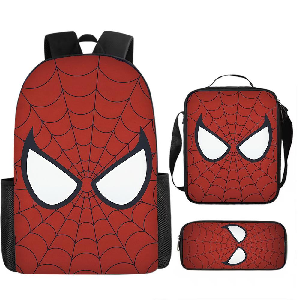 Spider-Man Schoolbag Three-piece Set Student Large-capacity Storage Backpack Outdoor Portable Backpack