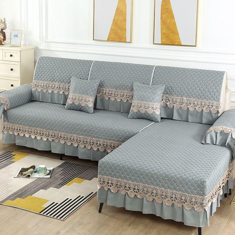 

Четырехсезонная универсальная теплая диванная подушка, простая противоскользящая, высококачественная, короткая плюшевая подушка для дивана, подлокотник, полотенце, ткань для украшения гостиной 90*60CM