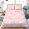 C-Cinnamoroll Süßes Bettbezug-Set Heimstil Bettwäsche Weiche Baumwolle Bett 3-teiliges Set Studentenwohnheim Geschenk