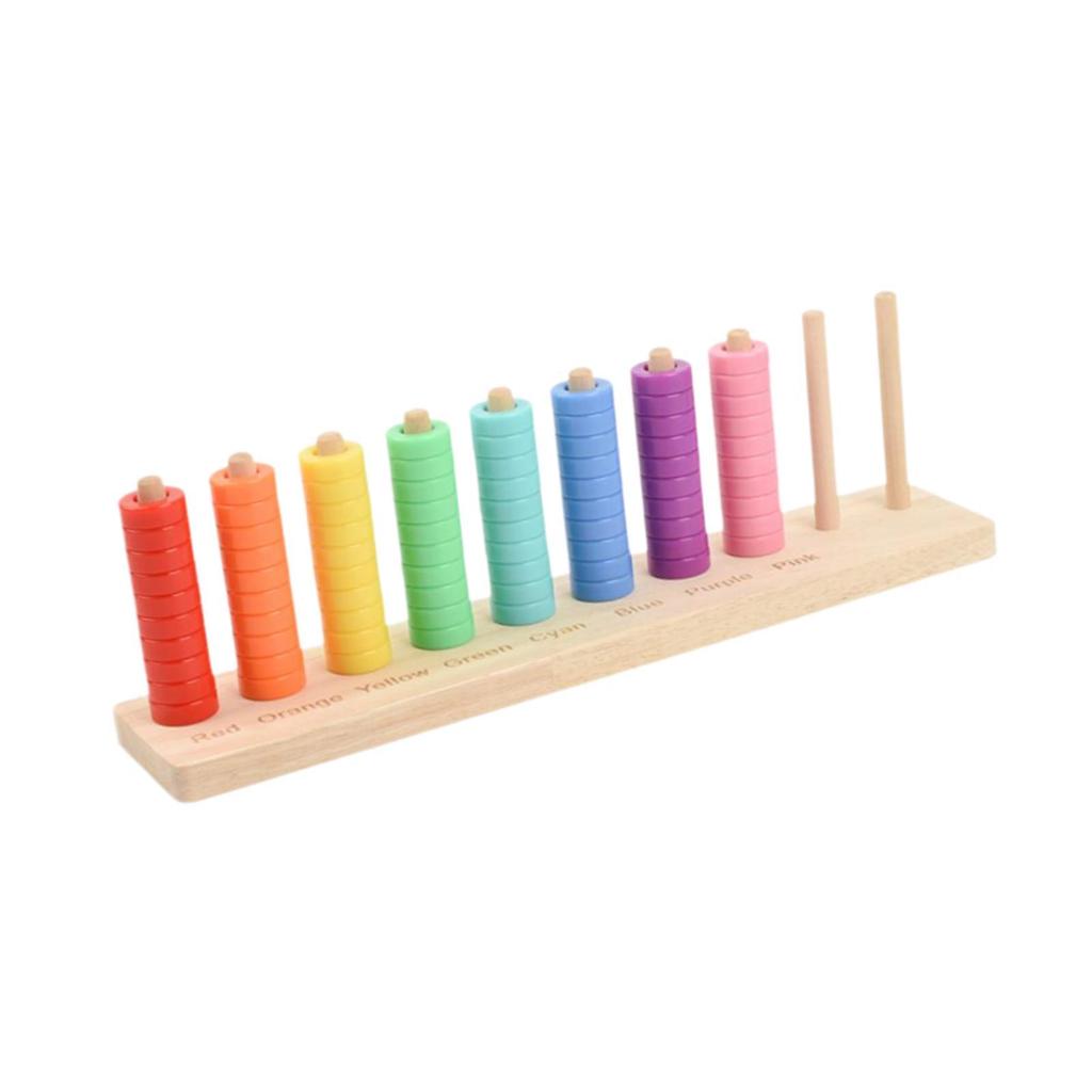 Wooden Color Sorting Stacking Matching Game Logical Thinking Educational for Age 3-6 Years Birthday