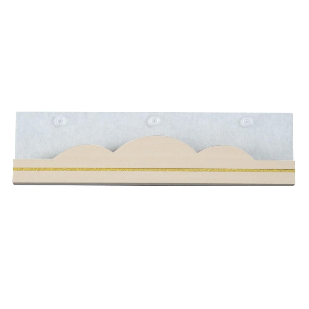 Moderner Shinto-Altar „MOKU MOKU Holz & Wolke“ Dreifach-Schrein Wandmontage mit Namensschildhalter (Moku Moku 3-Schrein)