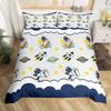 Cartoon Astronaut Duvet Cover Twin King Galaxy Bedding Set Outer Space Planet Star Quilt Cover for Kids Boys Girls Bedroom Decor