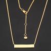White Diamond Necklace 925 Sterling Silver Rhodium Gold & Rose Gold Jewelry