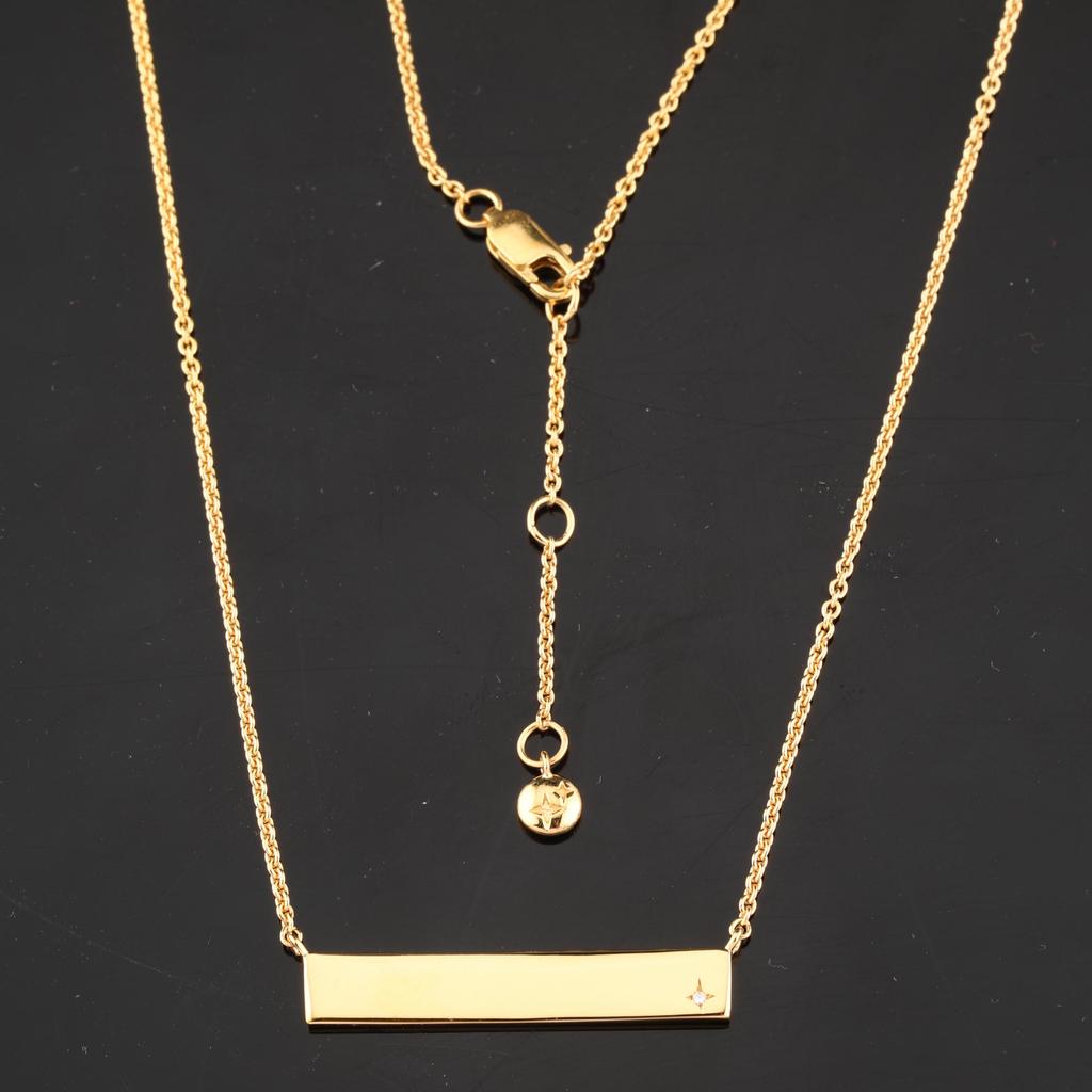 White Diamond Necklace 925 Sterling Silver Rhodium Gold & Rose Gold Jewelry