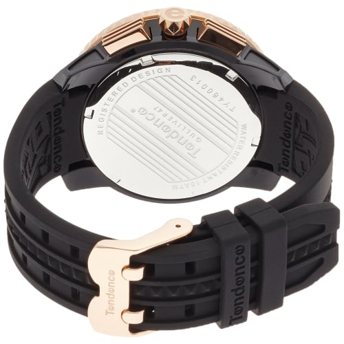 Tendence Gulliver 47 Black Dial Stainless Steel Mineral Glass Quartz 47mm Watch TY460013