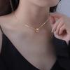 Lucky Turn Women's Gold Clavicle Necklace - 2024 Fashionable Simple Choker