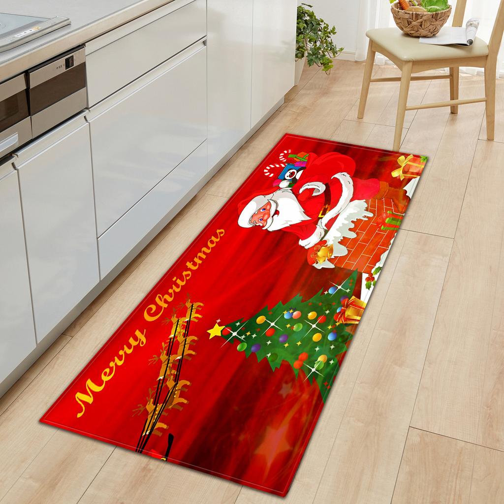 Weihnachten Zuhause Türmatte Rutschfest Badezimmermatte Küche Lang Schlafzimmer Wohnzimmer Teppich Fußmatte
