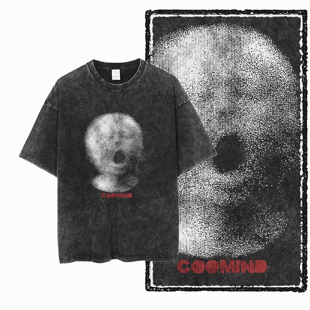 U6 100% Baumwolle Übergröße Acid Washed Cooler Streetwear Print Unisex T-Shirt Vintage Cool Vintage Herren T-Shirt Cooles T-Shirt für Herren