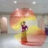 Belly Dance Props Flag Church Performance Accessories 190*140Cm Gradual Colors Belly Dance Props Semicircle Flags With Sticks