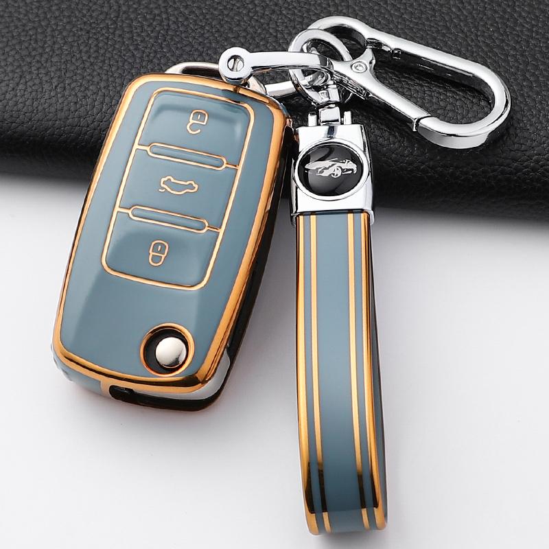 New Tpu Car Key Case Cover Shell For Vw Volkswagen Polo Tiguan Passat Golf Jetta Lavida Skoda Octavia 2 3 Button Accessories