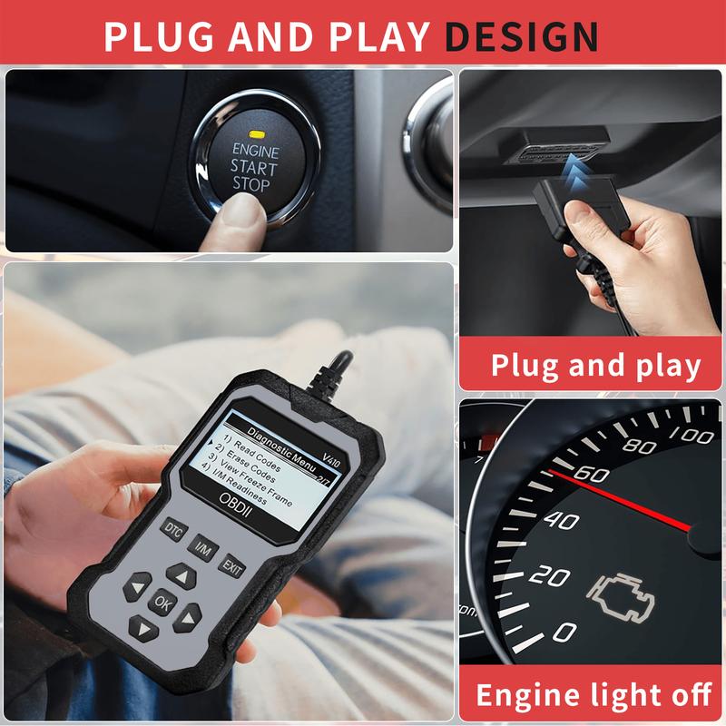 Advanced Obd Ii Scanner Car Engine Fault Code Reader Can Diagnostic Scan Tool, Reads and Erases Error Codes from Obd2 Protocol Vehicles from 1996 or