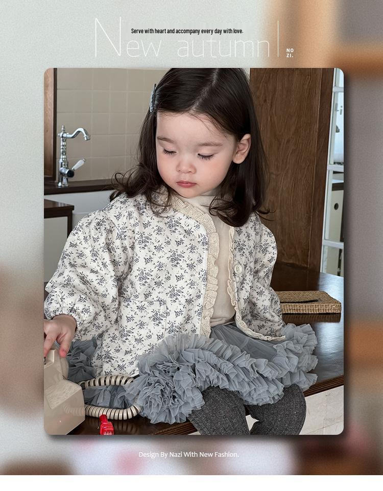 2025 Autumn Korean Style Girls' Outfit Set: Fashionable Coat and Early Autumn Wear
