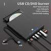 8-In-1 USB3.0 External DVD Drive,Ultra Slim Type-C Portable Burner,Read Write Play CD DVD for Windows,Mac and Linux PC
