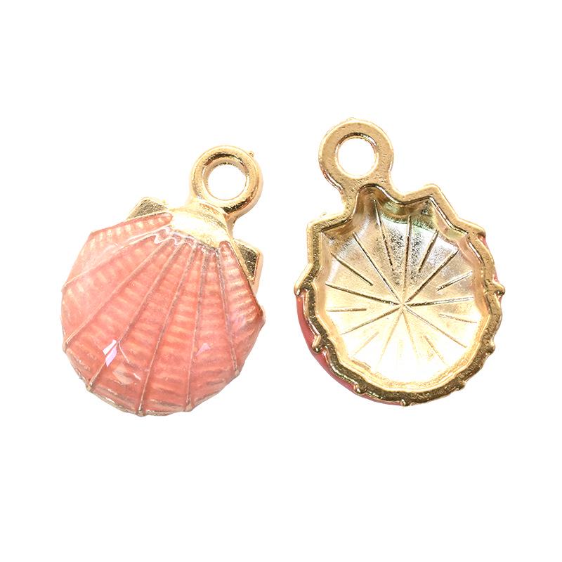 Multicolor Starfish & Seashell Conch Pendant — Marine Life DIY Alloy Jewelry Accessory