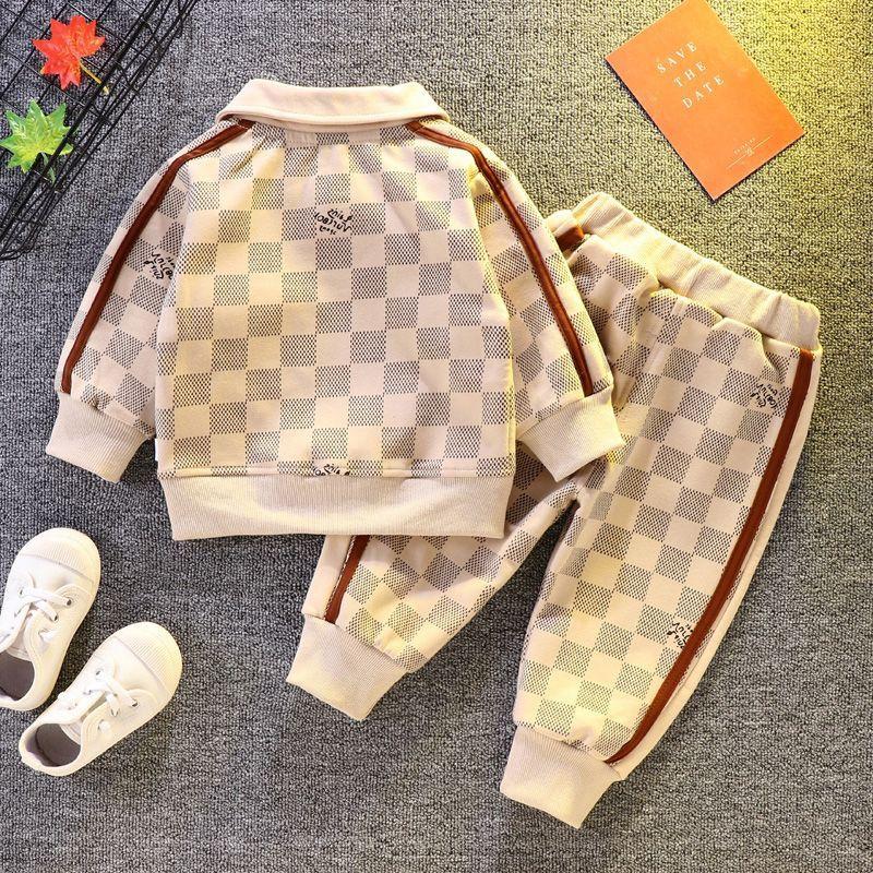 Autumn Boys' Suit Handsome Children's Baby Sweater Pants Two-piece Set Toddler Clothing Set