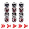Non-Toxic Ww2 Injured Emotional Face Heads Building Blocks Army Soldiers Figures Zombie Heads Military Weapon Parts Bricks Toy