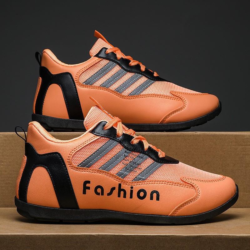 

[Обробка пошкодженого коду] Чоловіче взуття літнє нове сітчасте взуття для бігу, спортивне взуття дихаюче з м якою підошвою студентське взуття, легке взуття для бігу 44 помаранчевий