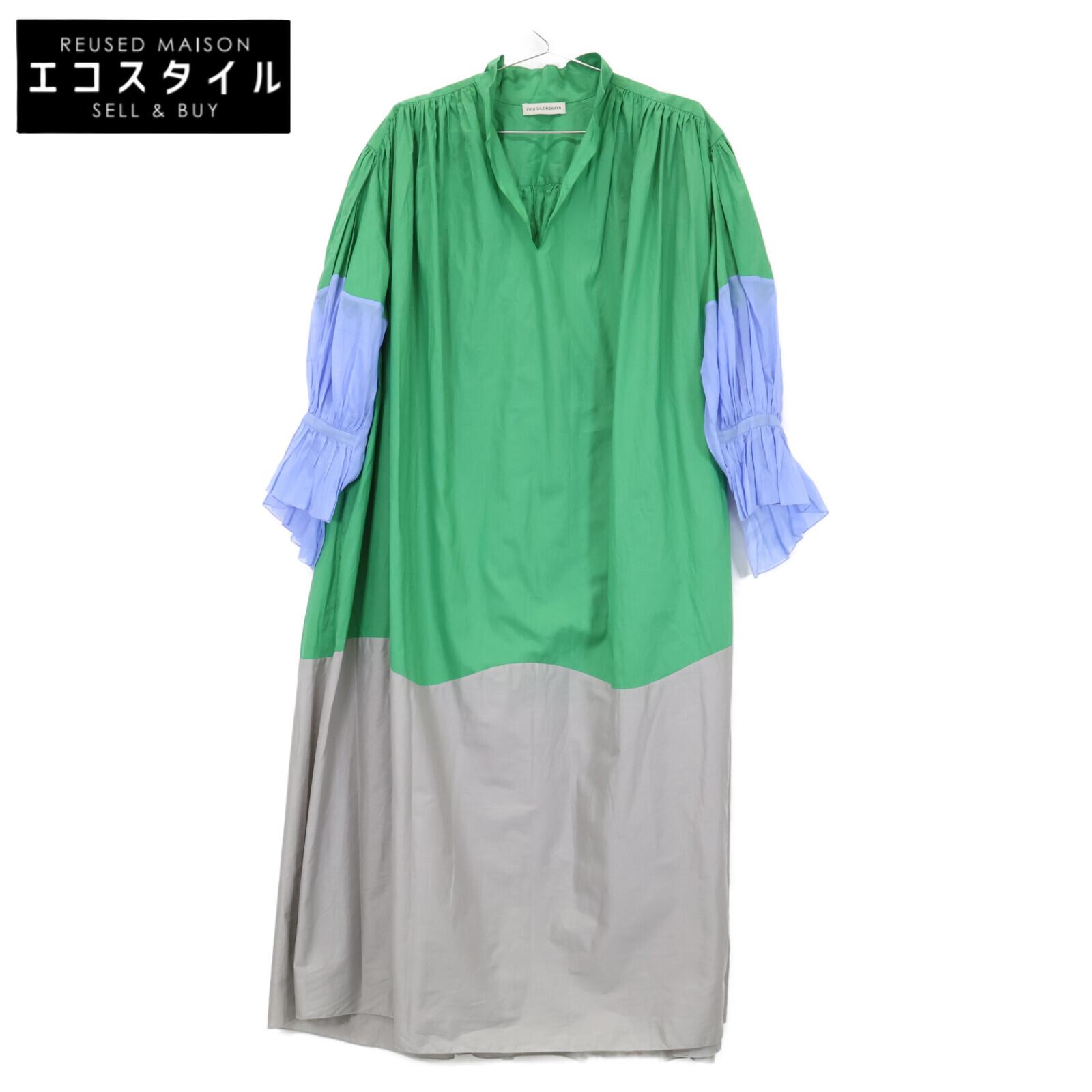 

VIKAGAZINSKAYA Stand collar cocoon skirt shirt dress dress 34 multicolorUsed