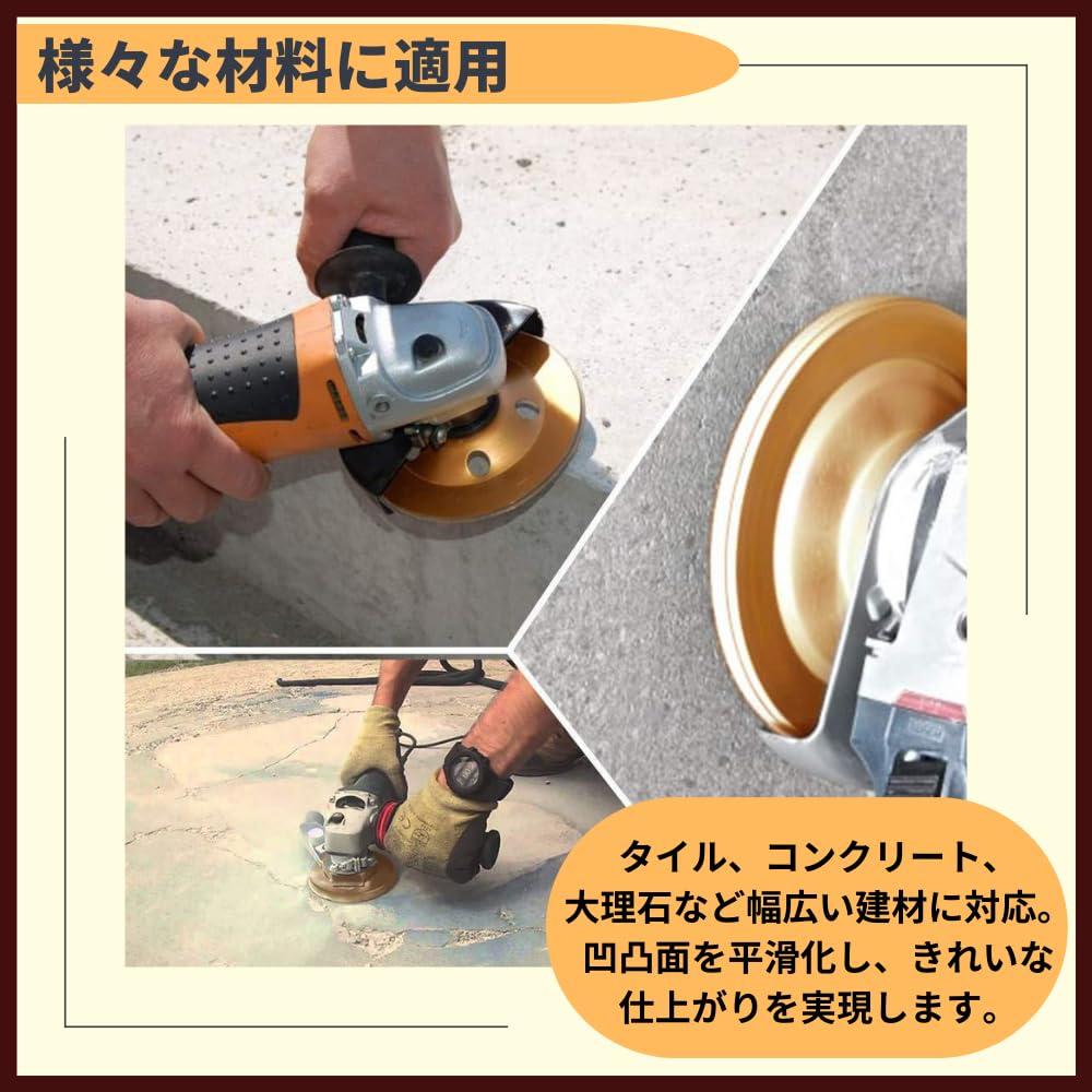 ideamall Cup Brush Grinder Diamond Cutter Wheel Sander Concrete (Set of 4)