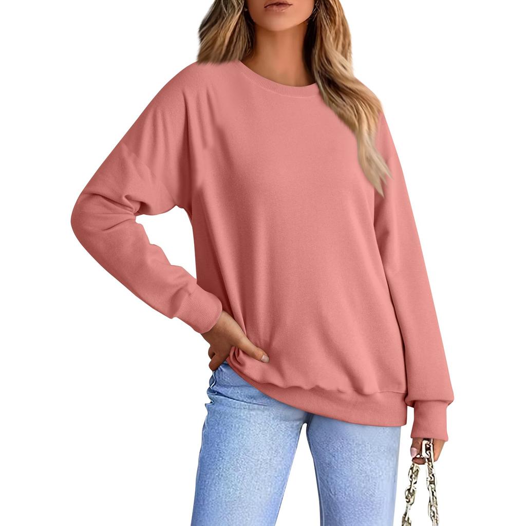 Women's Fashion Casual Loose Solid Color Sweatshirt