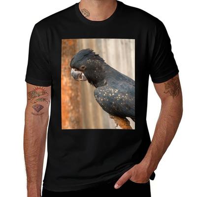 Animal Collection Black Cockatoo Tshirt Casual Graphic Print Tee