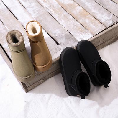 New Snow Boots Women's and Men's Winter Casual Thick-soled Cotton Boots Versatile Women's Velvet Warm Short Boots