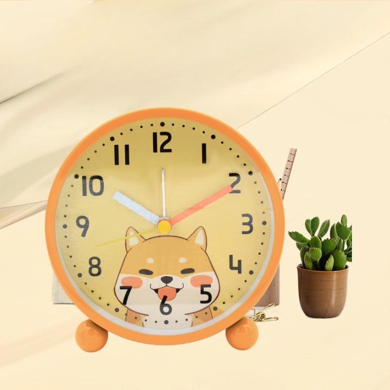 Kreativer Cartoon-Wecker Einfacher Kinderwecker Student Süße Multifunktionsuhr Stumme Uhr