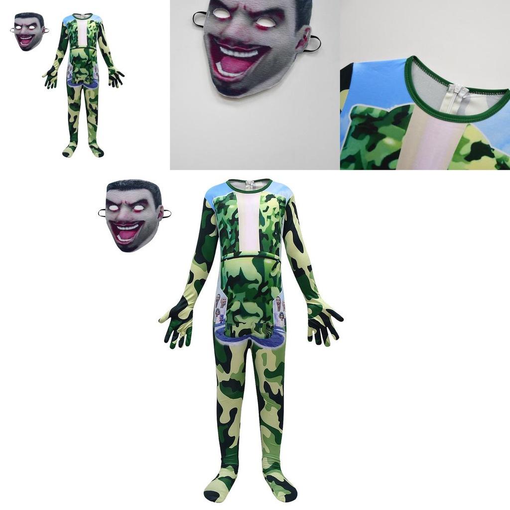 Cartoon Toilet Man Cosplay Costume With Mask Soft Fabric European Style Code 4733)